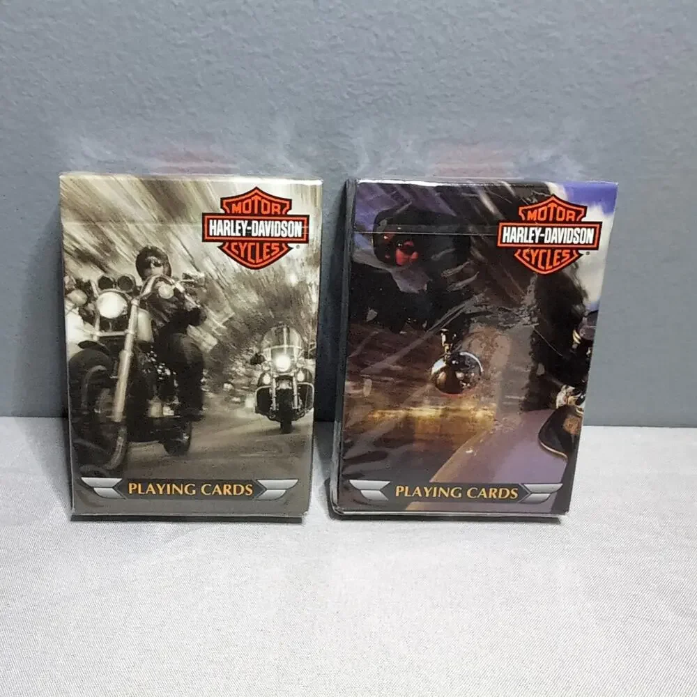 Lot of 3‎ Collectable Vintage Harley Davidson Playing Cards and Tins New Sealed